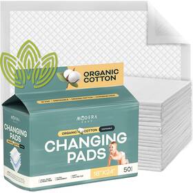 Modera 804467267903 Organic Cotton Disposable Changing Pad Liners Large 18x24 Hypoallergenic Ul