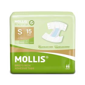 Mollis 971155843795 Adult Diapers For Women And Men Unisex Disposable Incontinence Briefs With T