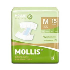 Mollis 971155843801 Adult Diapers For Women And Men Unisex Disposable Incontinence Briefs With T