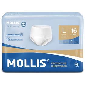 Mollis 971155844259 Adult Incontinence And Postpartum Underwear For Men Women Disposable Prote