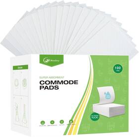 Moodooy 705353108952 Super Absorbent Bedpan Liners Medical Grade 100 Count Bedside Commode Pads Ab