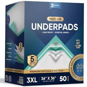 Munfix 810065460851 50 Pack Disposable Bed Pads 36 X Inches Super Absorbent Extra Large Incont