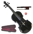 Mv300bk Merano Full Size Black Violin And Bow 813794019468