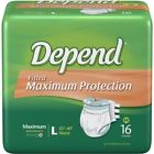 N-a Depend Large Size Fits Waist Fitted Maximum Protection 0036000193176
