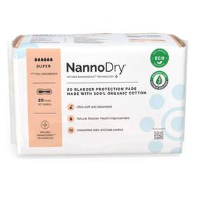 Nannodry 860002271996 Organic Cotton Incontinence Pads - Extra Large Bladder Leakage 20 Pack