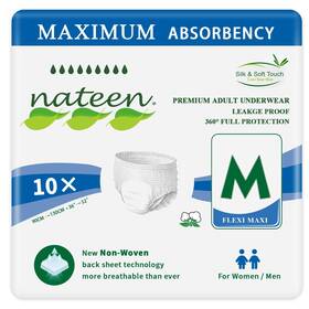 Nateen 717203283757 Flexi Maxi Adult Incontinence Underwear Unisex Pull-ups Maximum Absor