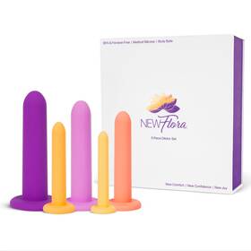 Newflora 196852222919 Silicone Pelvic Floor Dilator Exerciser Trainer Set Complete 5 Kit System