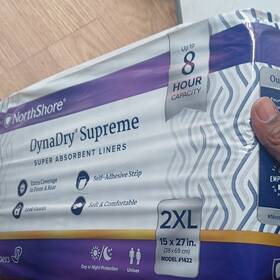 1422 Northshore Dynadry Supreme 2xl Super Absorbent Liners 15x27in 8hr