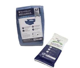 Northshore 193183912861 Set Megamax Briefs Blue Medium 1ct With Wipes
