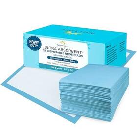 Nurture Valley 850052206284 30 Heavy Duty 24 X 36 Ultra Absorbent Bed Pads By Waterproof Dispos