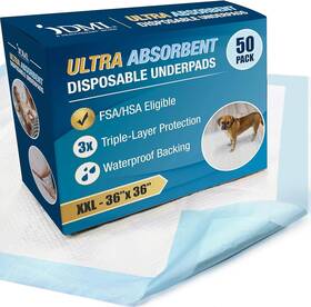 Fetegt6633 Onestop-stores Extra Large 36x36 Incontinence Bed Pads Fsa/hsa 50 Pack Absorbent Chucks
