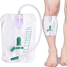 D503116 Opstra Yee Portable 1 Pack 1000ml Leg Bag Urine Drainage With Soft Flannel Back 17.7 Inch K