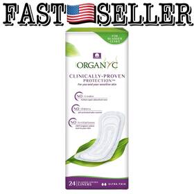 Organyc 016867013079 24-pack 100% Organic Cotton Light Incontinence Liners