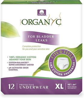 Organyc 016867013680 New Super Absorbant Bladder Control Underwear Xl 12 Ct - Exp 04/26