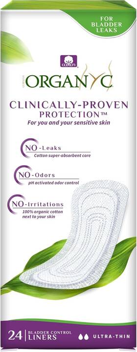 Orginc01 Organyc 100% Organic Cotton Inside And Out Light Incontinence Liners For Bladder