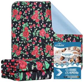 Outbhma01374oblk000 Outcreator Washable Bed Pads 56 Inch X 34 Pack Of 2 Incontinence Mattress Protector A