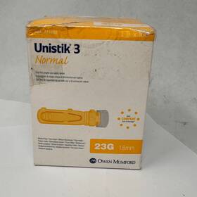 At1002 Owen Mumford 384701002014 Unistik 3 Normal Lancet 23g 1.8 Mm - 100/bx Exp. 8/25