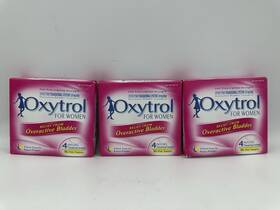 Oxytrol 300239637047 Lot Of 3 - Overactive Bladder Patches 4 Ct Each Box Exp 8/2023