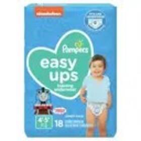 Pampers 037000766223 Easy Ups Training Underwear For Boys 18 Count 4 Per Case