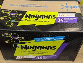 17221622 Pampers Ninjamas Nighttime Bedwetting Underwear Boy - Size L/xl- 34ct