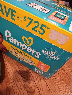 980317527 Pampers Swaddlers Diapers Size 2 12-18 Pounds 180 Count