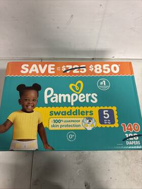 990369963 Pampers Swaddlers Diapers Size 5 27 Pounds 140 Count