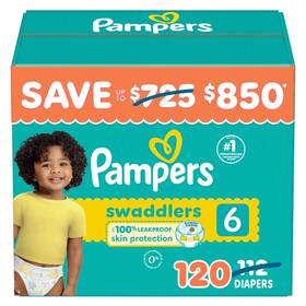 990369964 Pampers Swaddlers Diapers Size 6 35 Pounds 120 Count