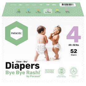 90471293 Parasol Clear Dry Natural Disposable Diapers - Size 4 52ct