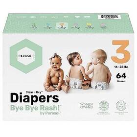 90471304 Parasol Clear Dry Natural Disposable Diapers - Size 3 64ct