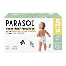 94794099 Parasol Chlorine-free Diapers With Rashshield Protection - Size 5 88ct