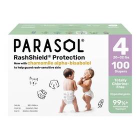 94794102 Parasol Chlorine-free Diapers With Rashshield Protection - Size 4 100ct