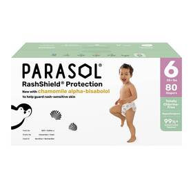 94794113 Parasol Chlorine-free Diapers With Rashshield Protection - Size 6 80ct