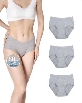 Pawlen 445019263245 80ml Heavy Flow Absorbent Incontinence Underwear For Women Washable Leakproof P