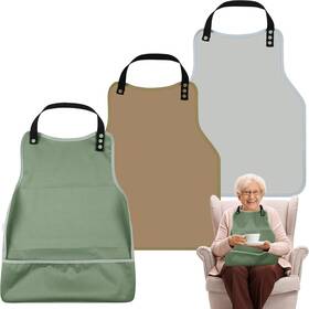 Pedobi 445021712731 3 Pcs Adult Bibs Washable Clothing Protectors With Upgraded Crumb Catcher
