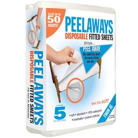 Peelaways 853187008310 Waterproof Disposable Bed Sheets For Use In Home Mattresses Hospi