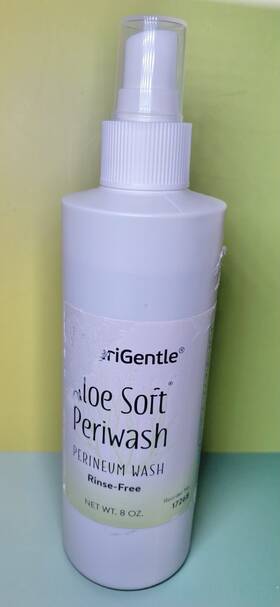 Peri Gentle 648289900361 Aloe Soft Perineal Spray - Case Of 48 8 Oz Rinse Free Perineum Wash Cleanse
