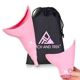 Pitch And Trek 716417850823 Female Urination Device Silicone Standing Pee Funnel With Discreet Carry Bag F
