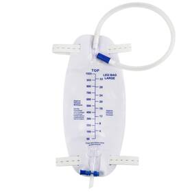 Plceo 553698187375 3 Pack Easy-tap Catheter Leg Bag Drainage 1000ml Anti-reflux Valve Clo