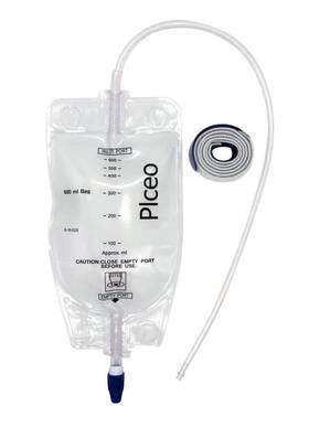 Plceo 553698219793 Clear 600ml Urine Drainage Bag With 20 Inch Silicone Tube Twist Drain Valve Nephr
