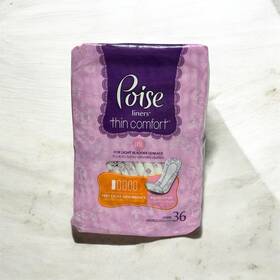 Poise 036000114799 Incontinence Bladder Leakage Reg Length Liners Very Light Absorbency 36ct