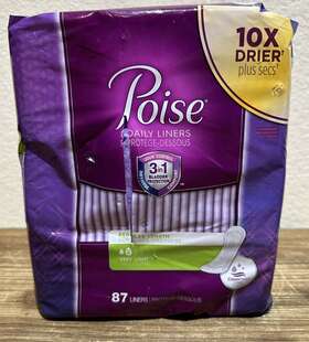 Poise 036000488746 Regular Length Incontinence Daily Panty Liners 87 Count