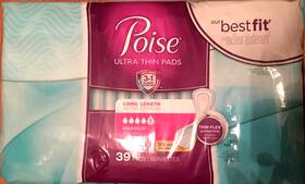 Poise 036000493900 Ultra Thin-shape Incontinence Long Pads Level 5 Maximum Absorb 39