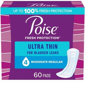 Poise 036000513974 Ultra Thin Incontinence Pads And Postpartum 4 Drop Moderate