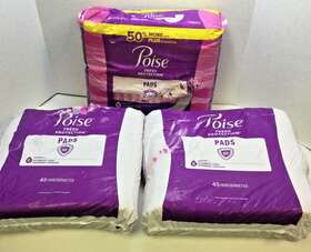 Poise 036000549393 6 Ultra Absorbent Long Pads 135 Total Disheveled Packs