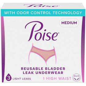 Poise 036000557510 Washable Adult Incontinence Underwear For Women Reusable Light Absorbency