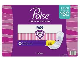 Poise 036000560862 Pads 120 Ct