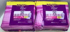 Poise 036000563818 Fresh Protection Pads #5 Maximum Long 120 Total Disheveled Packs