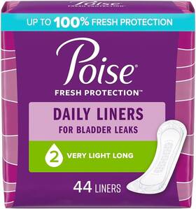 10036000193043 Poise Daily Incontinence Panty Liners 2 Drop Very Light Absorbency Long 44 Co