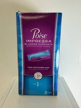10036000496239 Poise Impressa Womens Bladder Supports Size 1 8 Count Disposable Up To 12hr