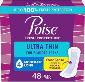 10036000534594 Poise Ultra Thin Incontinence Pads And Postpartum 4 White